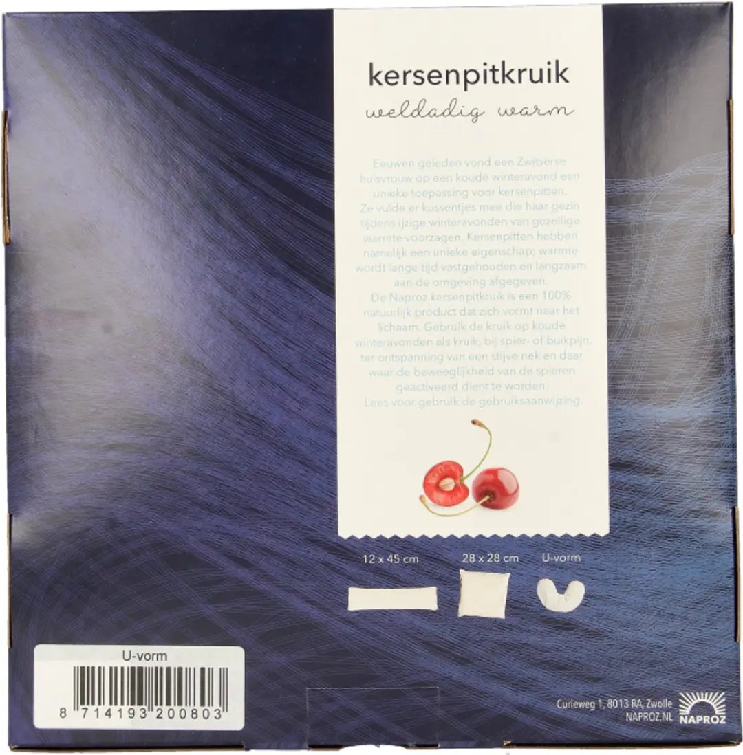 Naproz Kersenpitkussen U-vorm - Wit - afbeelding 3 van 4