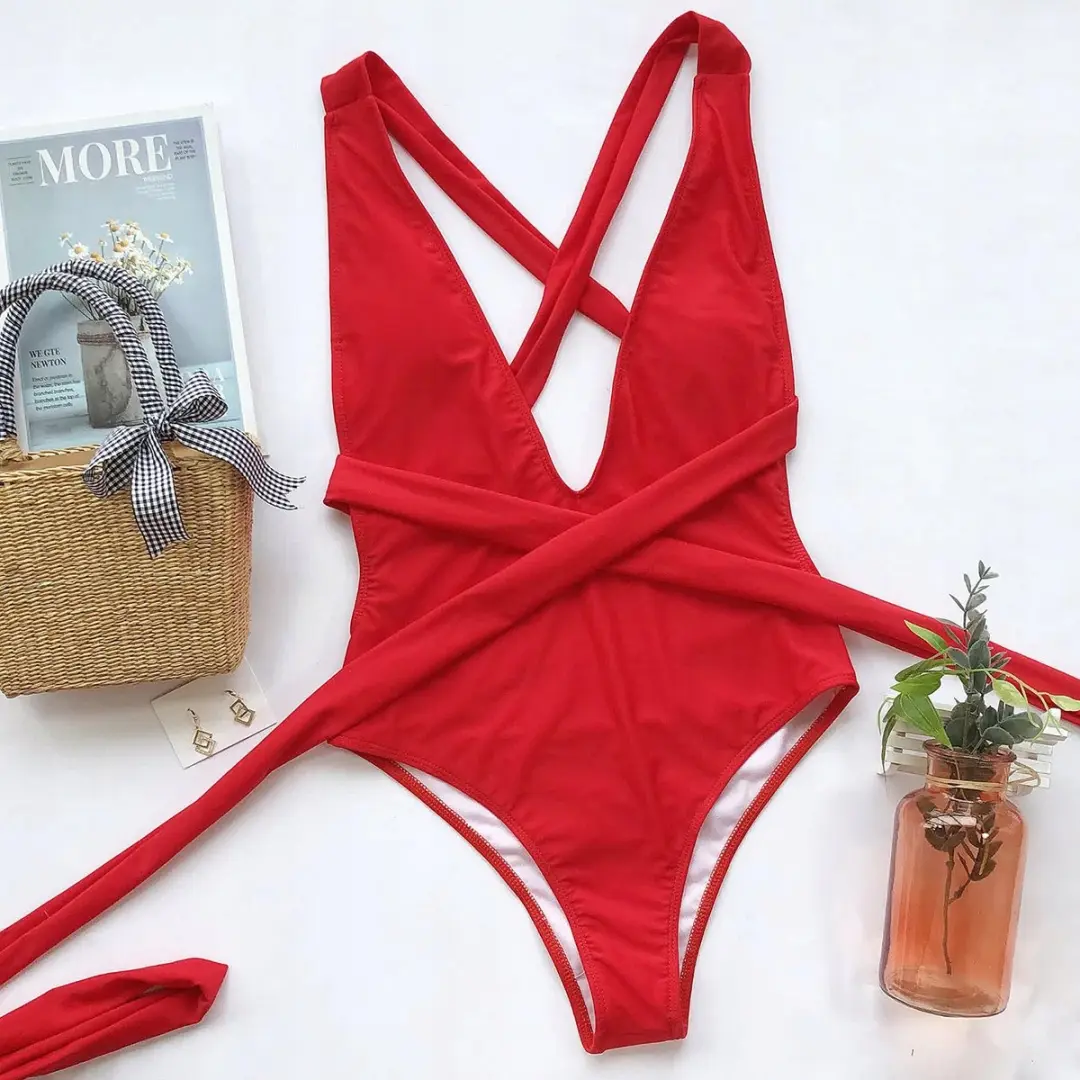 Sapphire Monokini - Rood - Verstevigde Cups - afbeelding 4 van 6