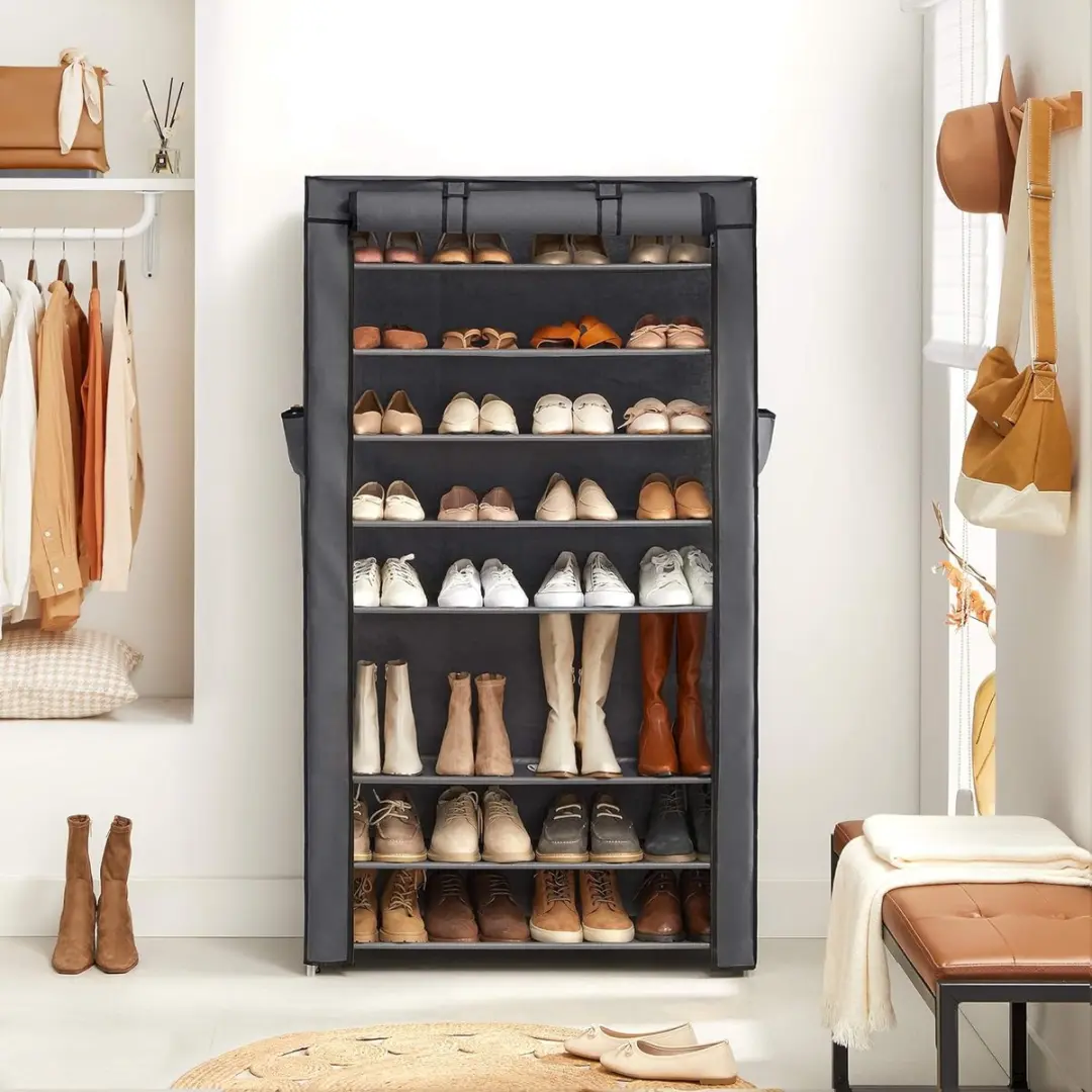Songmics Schoenenrek 9 Vakken - 28x85x162cm