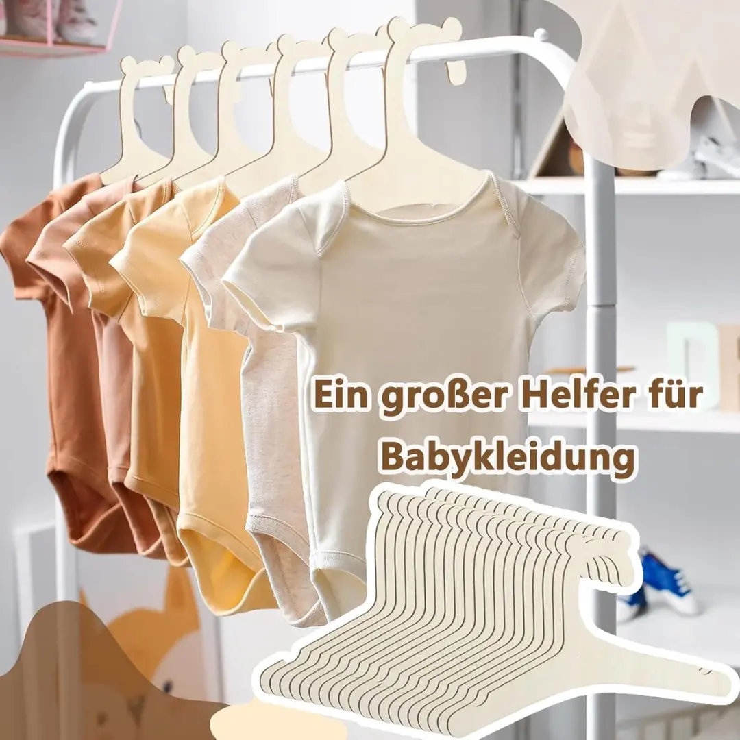 ECTEATOY YXP-160 Kledinghangers - 20 Stuks - Houtkleur - afbeelding 6 van 6