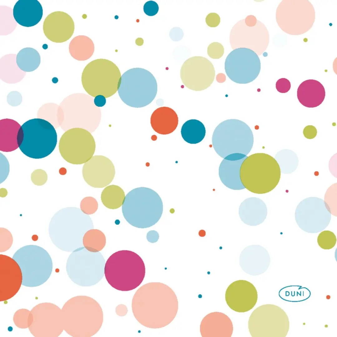 Duni Feestelijke Bubbels Servetten Multi 24x24cm