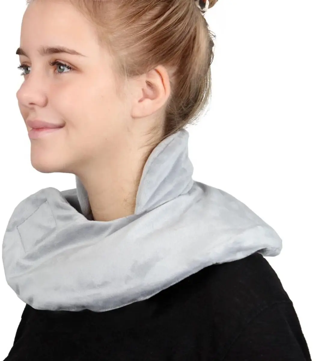 Nekwarme kruik met nekfleece, grijs