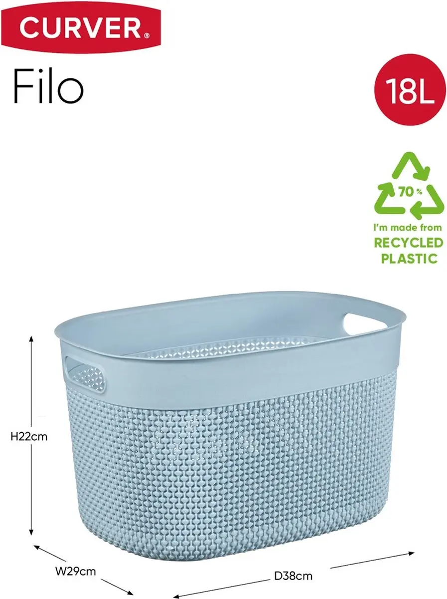 Curver Filo Mand L - 18L - Stone Blue