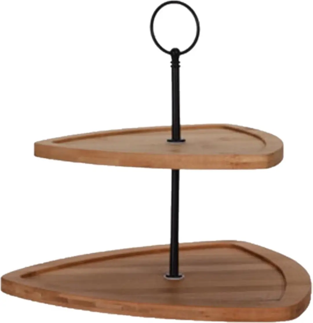 Excellent Houseware Bamboe Etagere 2-Laags