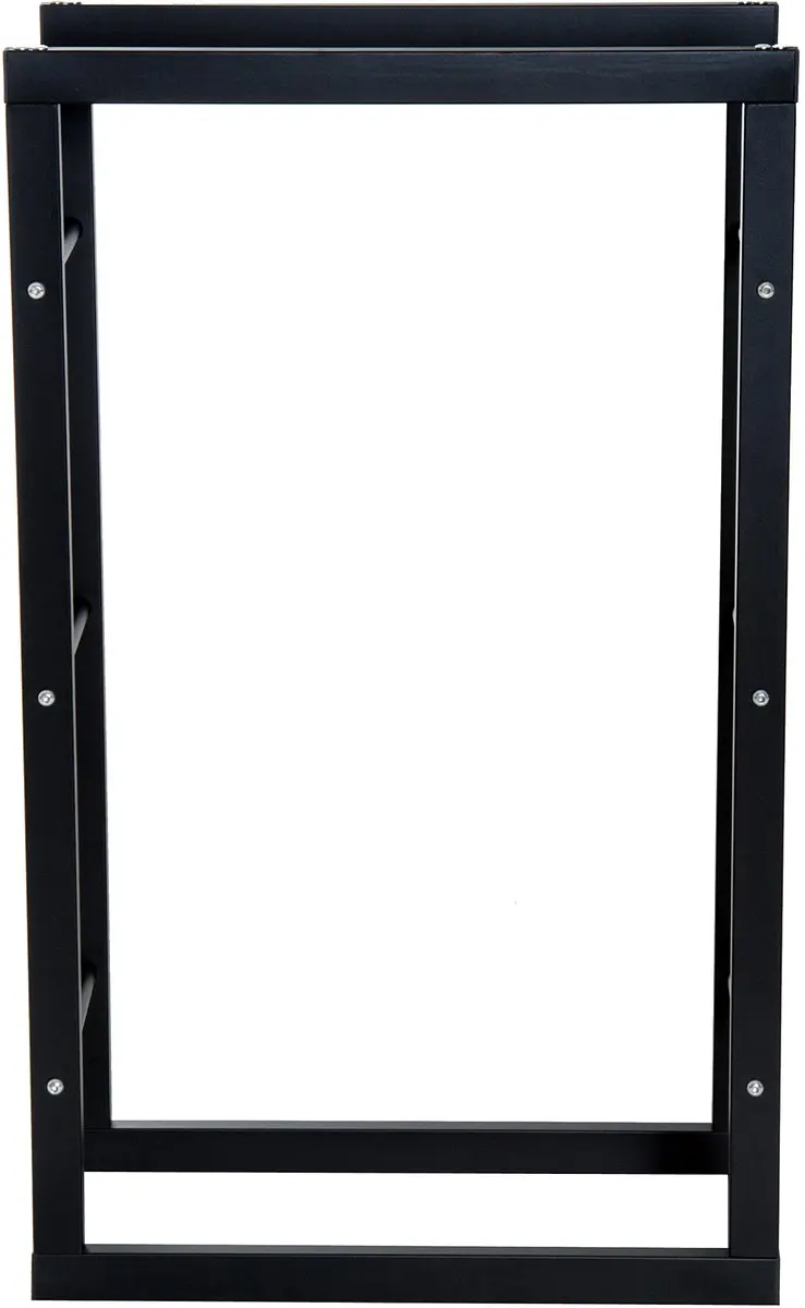 Homcom Haardhoutrek Metaal 60x25x100cm - Zwart