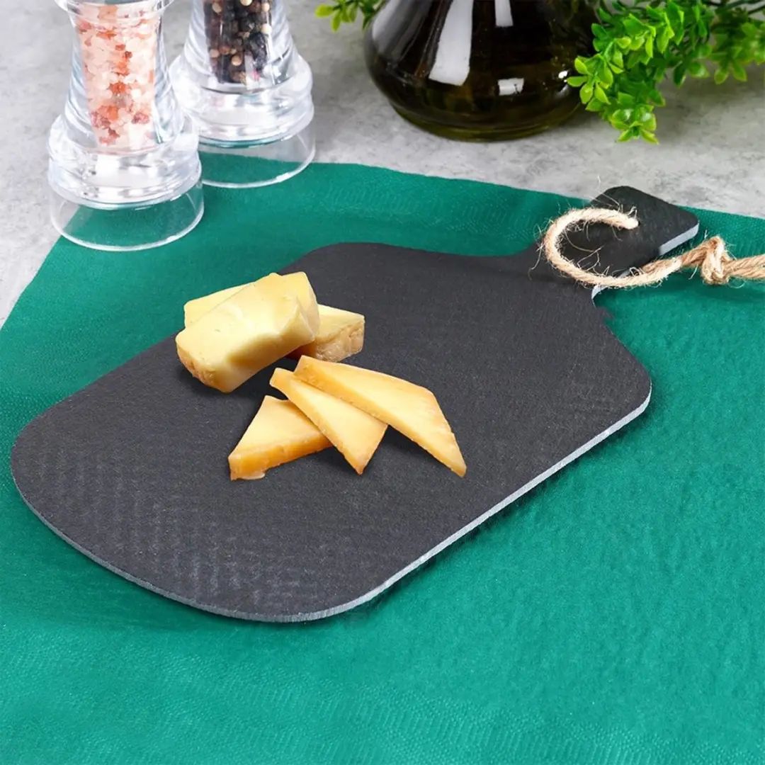 Excellent Houseware Serveerplank Natuursteen 28,5x15cm - Zwart