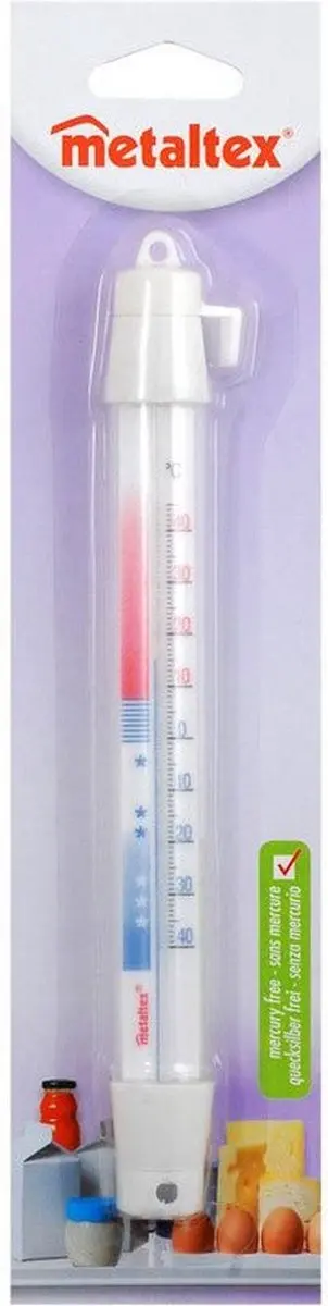 Metaltex Thermometer Koelkast/Vriezer 21cm - Wit - afbeelding 3 van 4