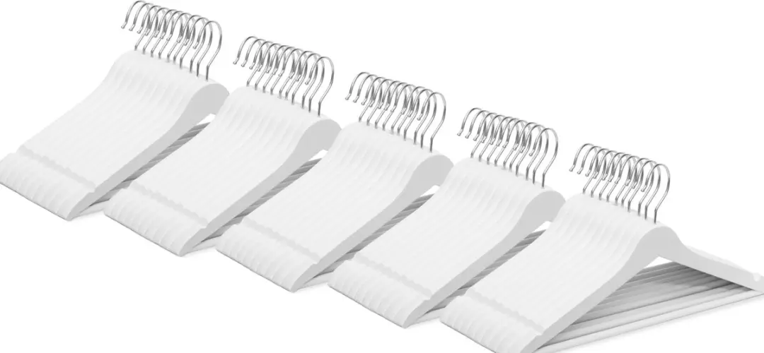 Wicotex Houten Kledinghanger - 50 Stuks - Wit