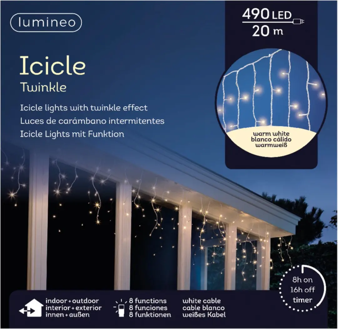 Lumineo IJspegelverlichting 490 LED Warm Wit 20m
