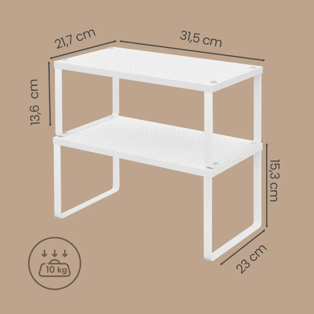 Songmics Kruidenrek KCS01WTV1 - 2-delig Wit