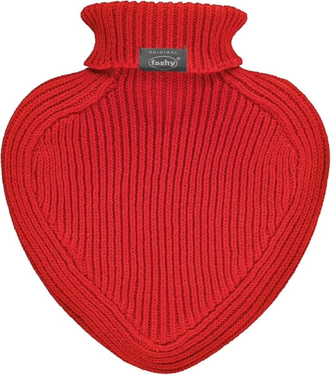 Fashy Hart Rood Gebreid Warmtekruik