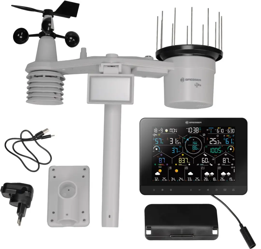 Bresser 7-in-1 LoRa Weerstation - Professioneel - Zwart - afbeelding 6 van 6