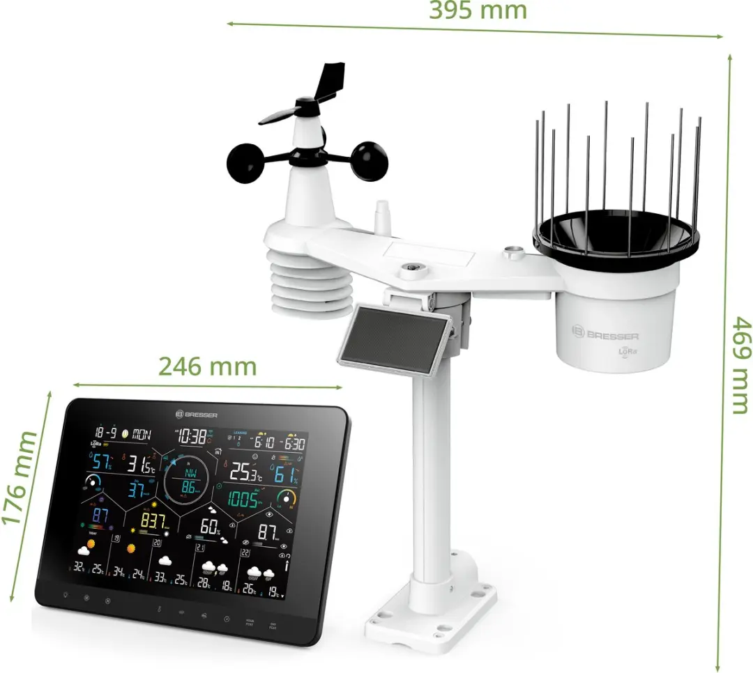 Bresser 7-in-1 LoRa Weerstation - Professioneel - Zwart