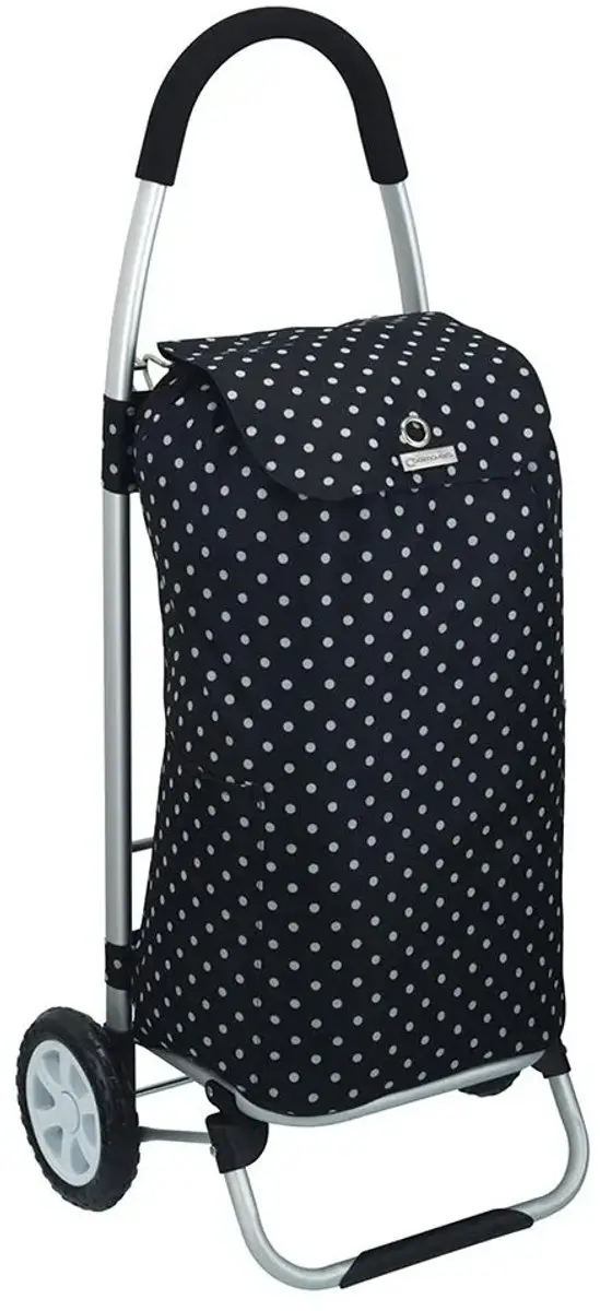 KitchenCraft Boodschappentas op wielen - 15kg - 45x33x100cm - Zwart