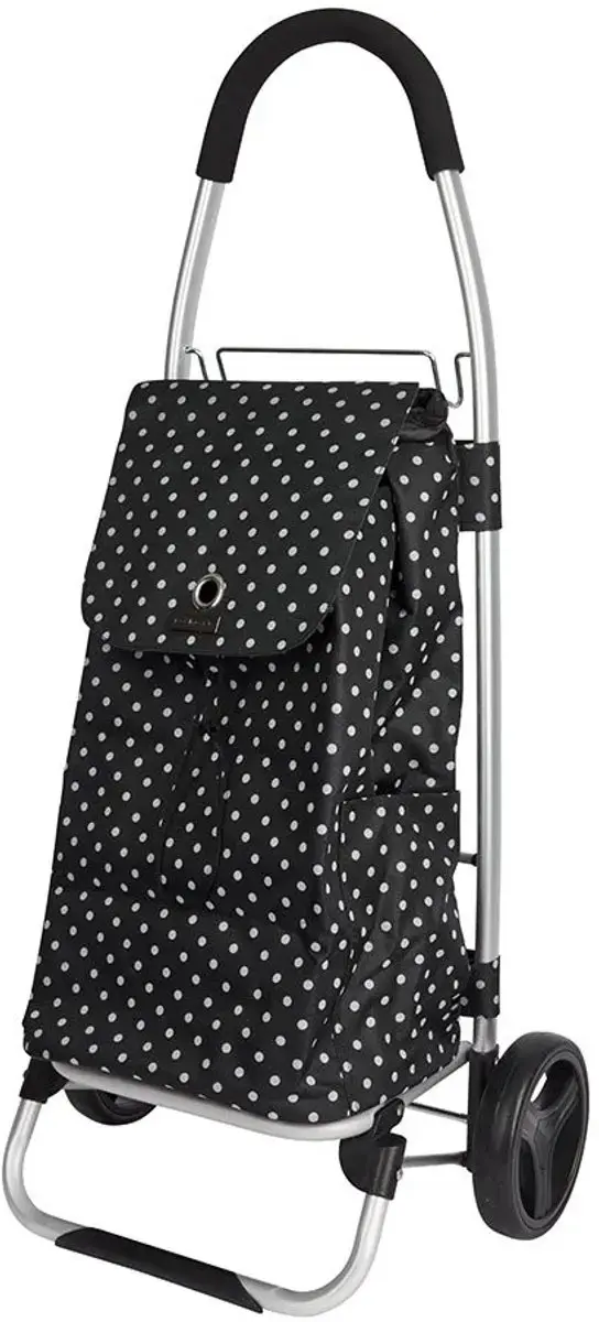 KitchenCraft Boodschappentas op wielen - 15kg - 45x33x100cm - Zwart