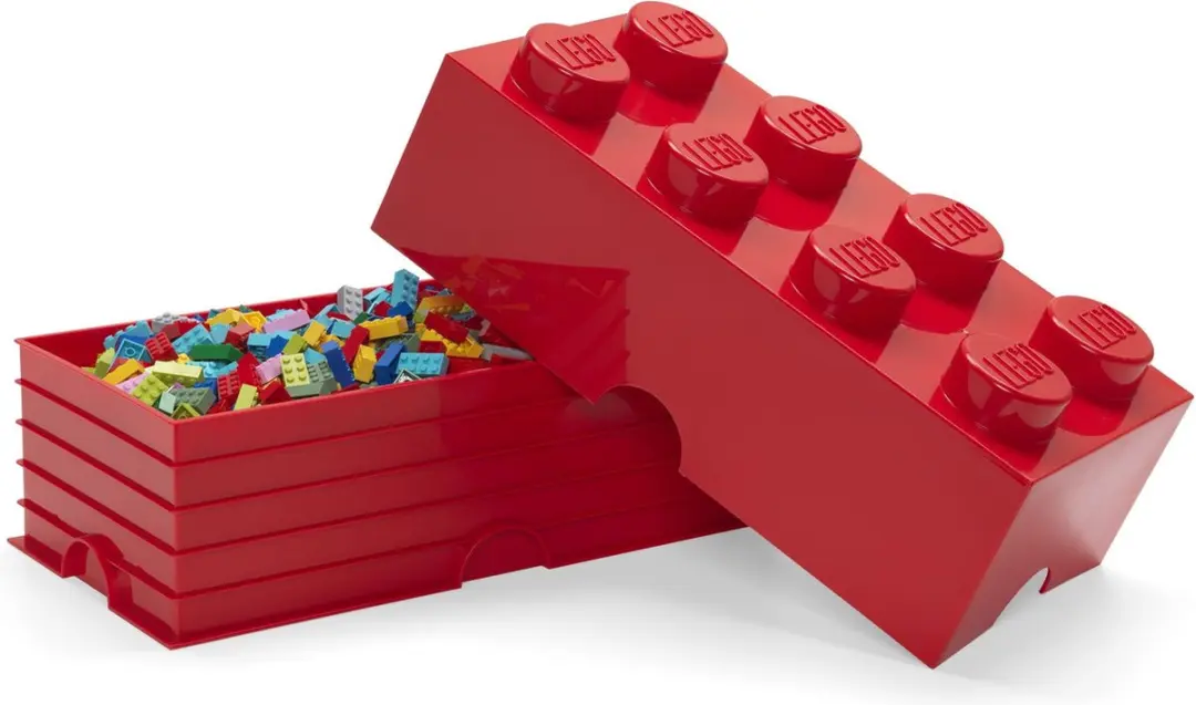 LEGO Brick 8 Opbergbox - Rood - afbeelding 6 van 6
