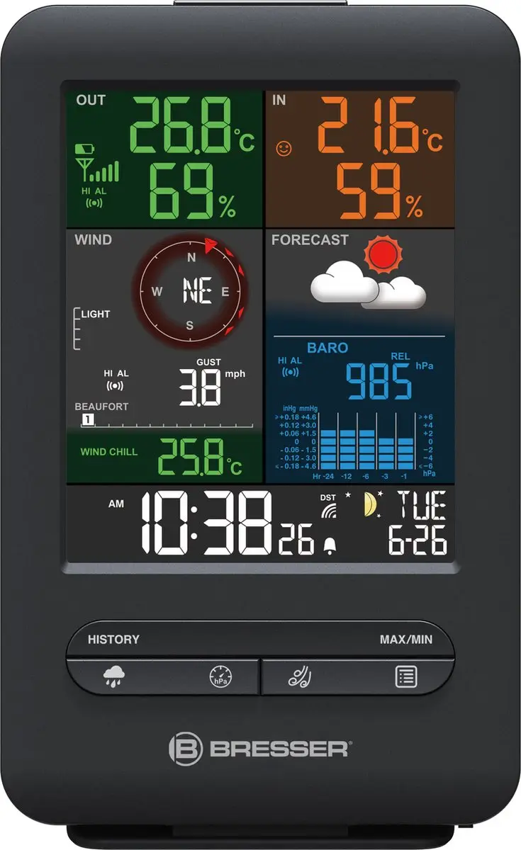 Bresser Weerstation Basisstation 7002525 - Zwart