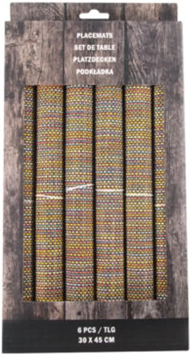 Svenska Living Placemats - 12 Stuks Multi Kleur 45x30cm