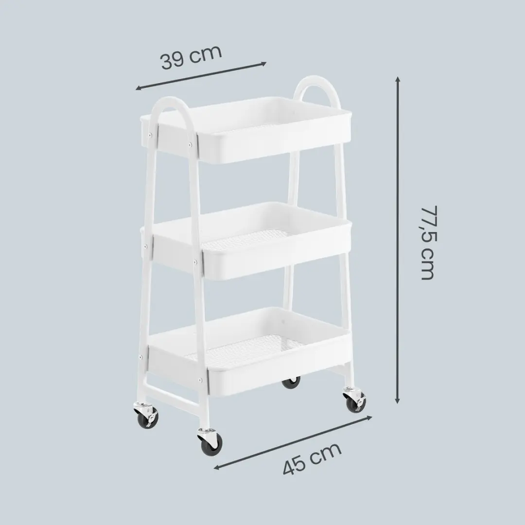 Songmics Serveerwagen BSC068W01V1 - 3 Lagen - Wit