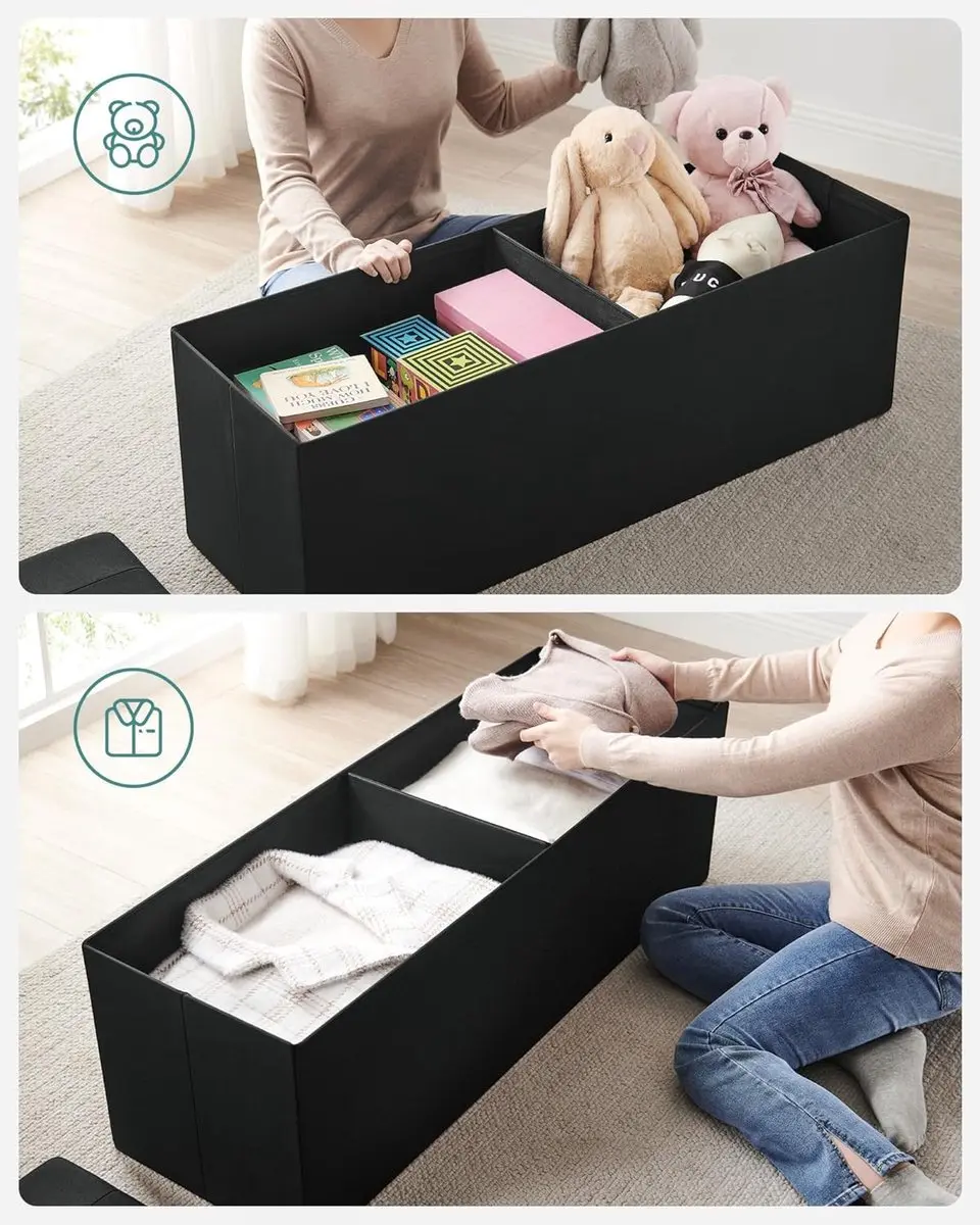 Songmics Opvouwbare Opbergbox Zwart - 131L