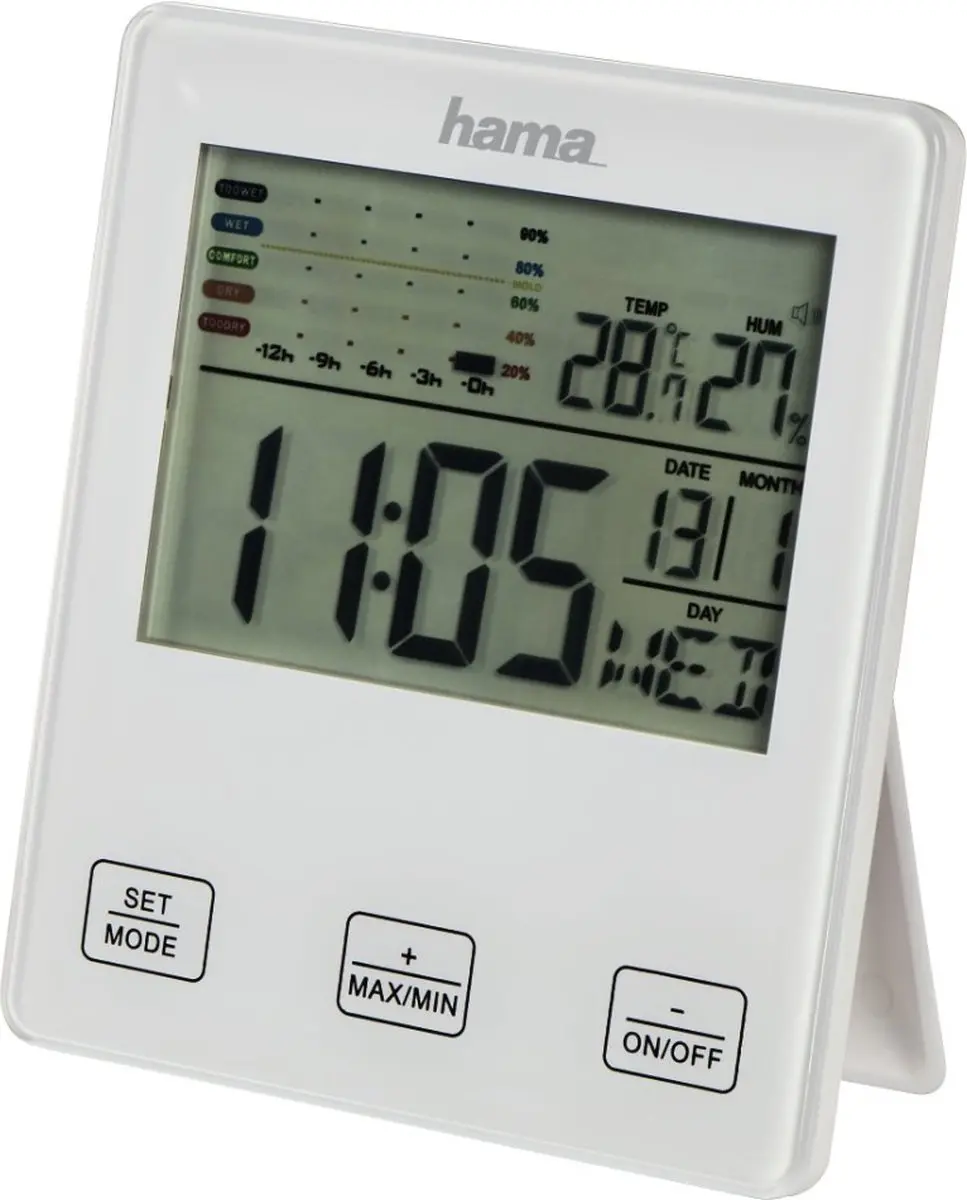 Hama TH-10 Thermo-/Hygrometer - Schimmelalarm - Kleurenmix