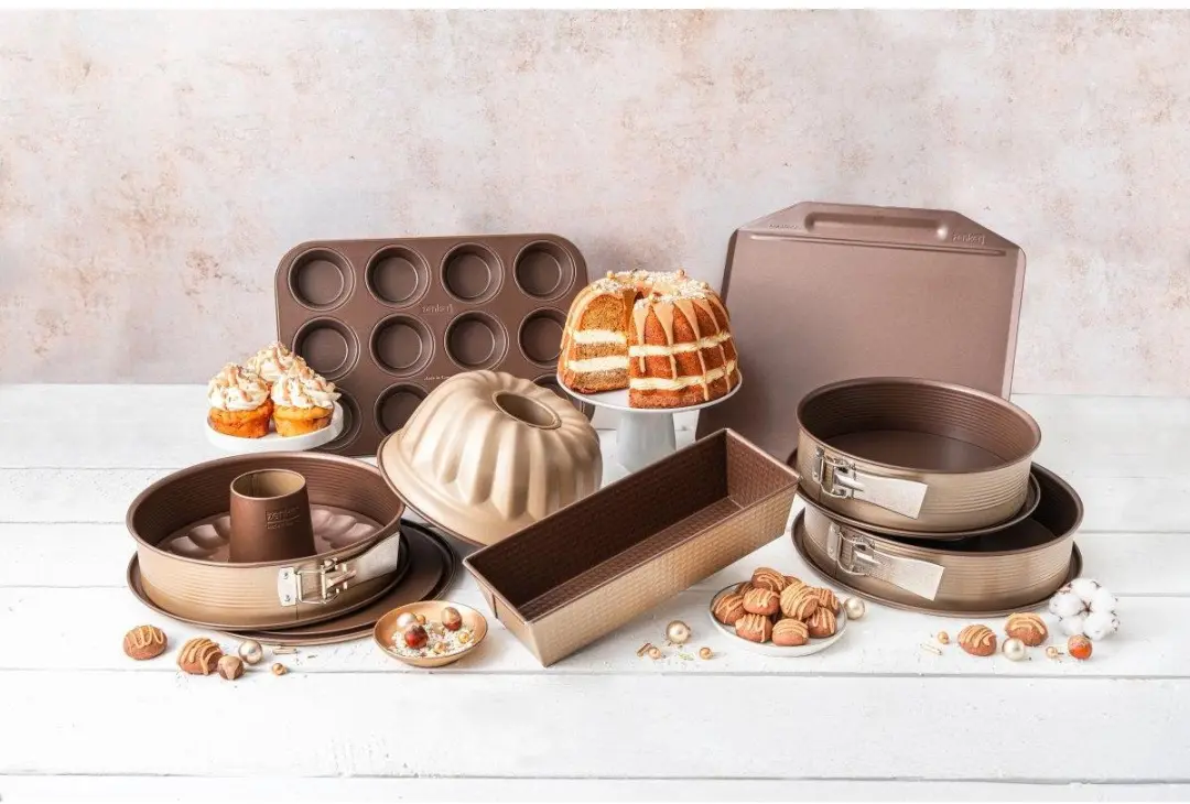 Zenker Kerst Ovenbakplaat Goud - 7 Vormpjes 9943950