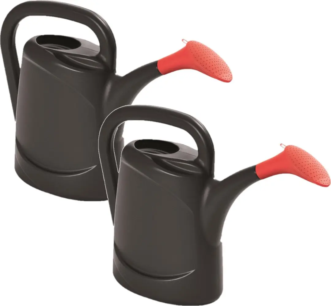 Prosperplast Bloemen/planten Gieters 7,5L - 2 Stuks - Zwart