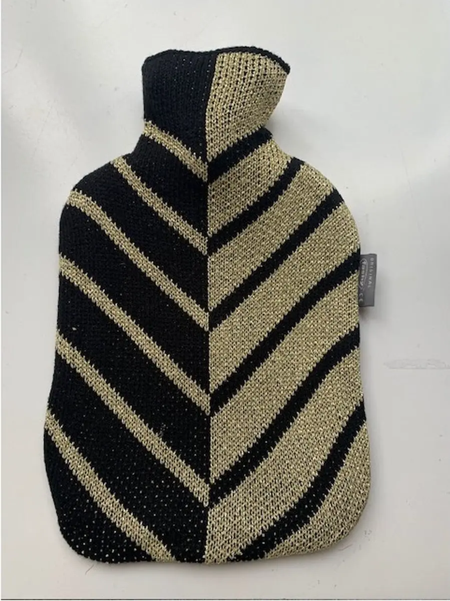 Fashy - Zwart met Goudkleurige Strepen Warmtekruik
