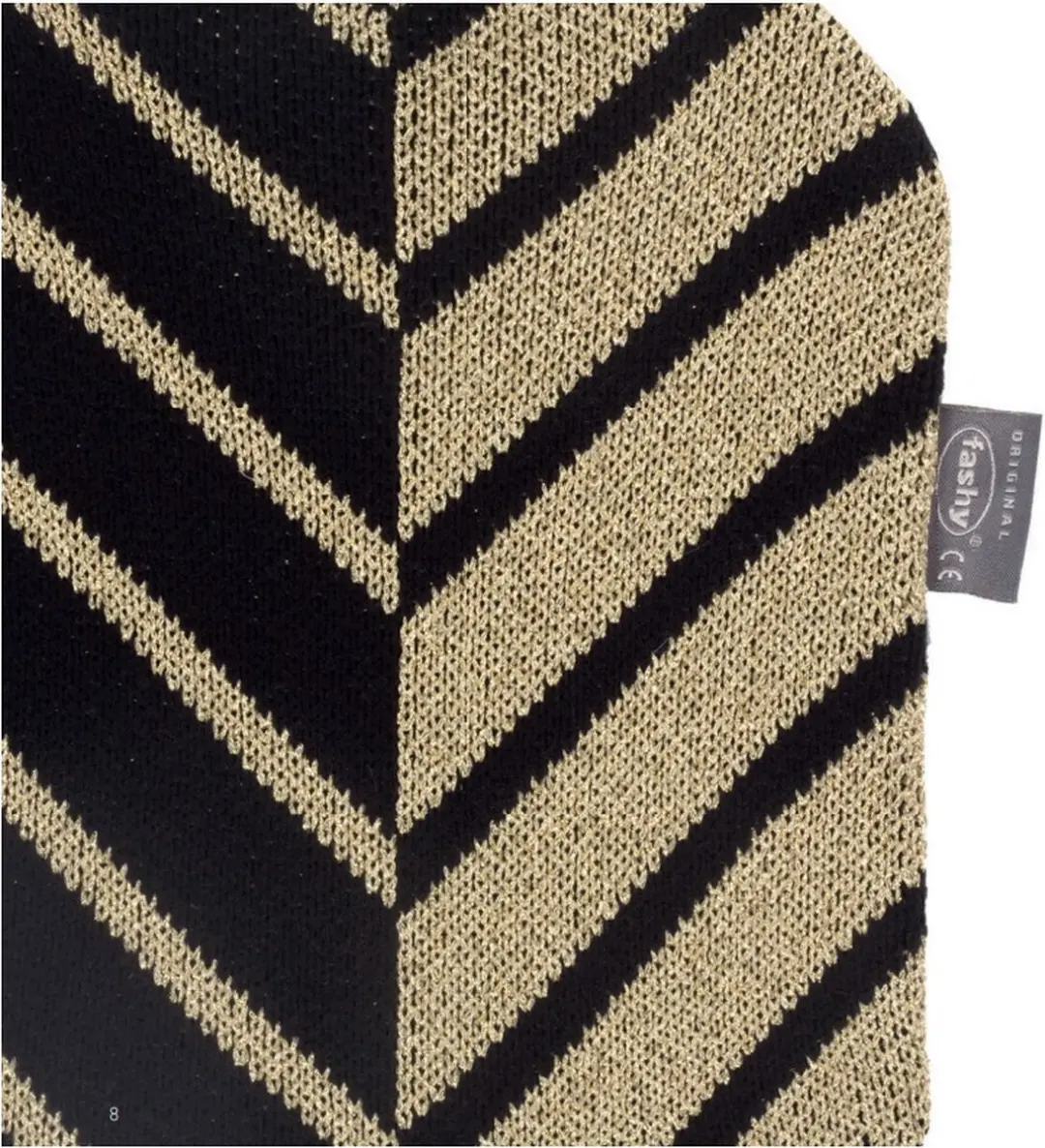 Fashy - Zwart met Goudkleurige Strepen Warmtekruik