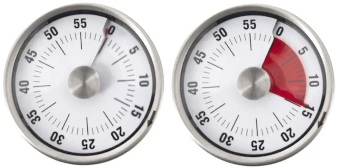 Orion Analoge Keukentimer Magnetisch 6cm - Roestvrij Staal - afbeelding 6 van 6