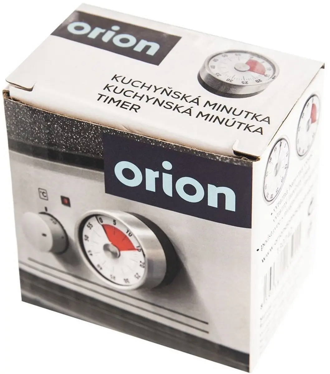 Orion Analoge Keukentimer Magnetisch 6cm - Roestvrij Staal