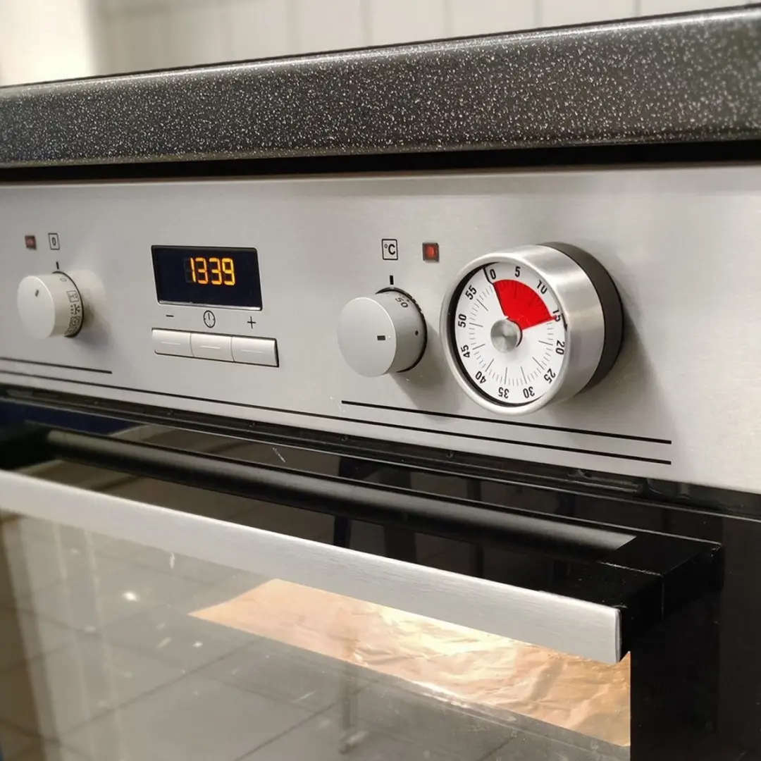 Orion Analoge Keukentimer Magnetisch 6cm - Roestvrij Staal