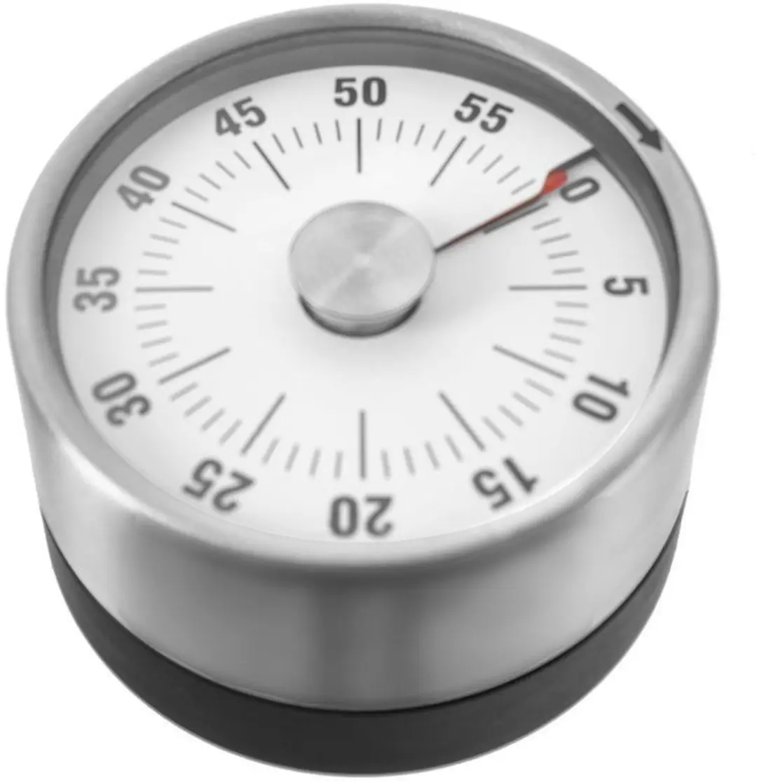 Orion Analoge Keukentimer Magnetisch 6cm - Roestvrij Staal
