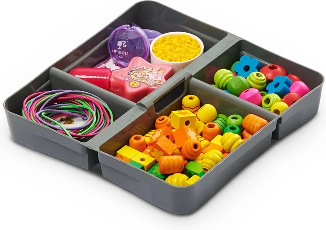 Opbergbox 4L Transparant/Grijs - 5 Vakken - afbeelding 6 van 6