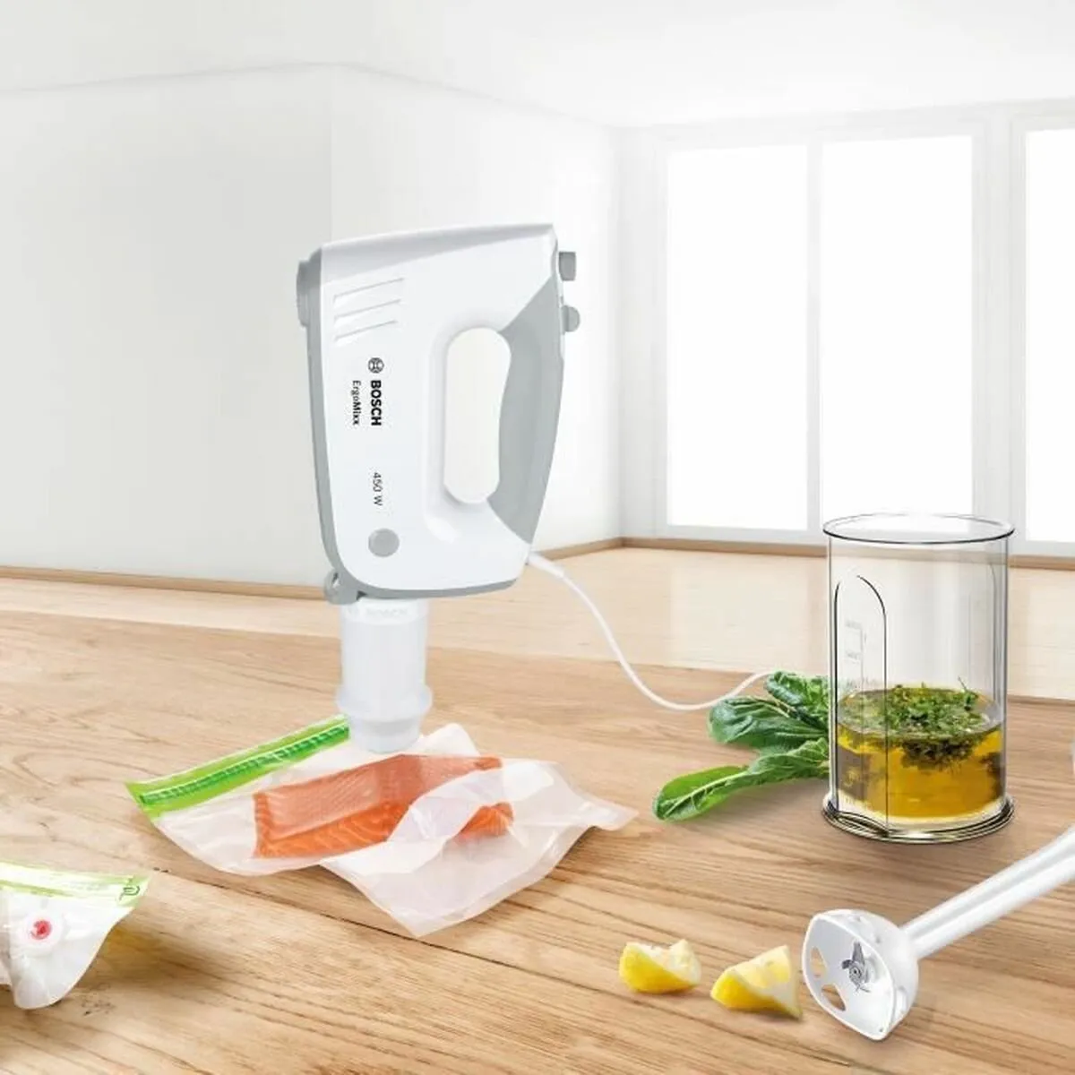Bosch MFQ364V0 ErgoMixx Handmixer - 450W - Wit - afbeelding 6 van 6