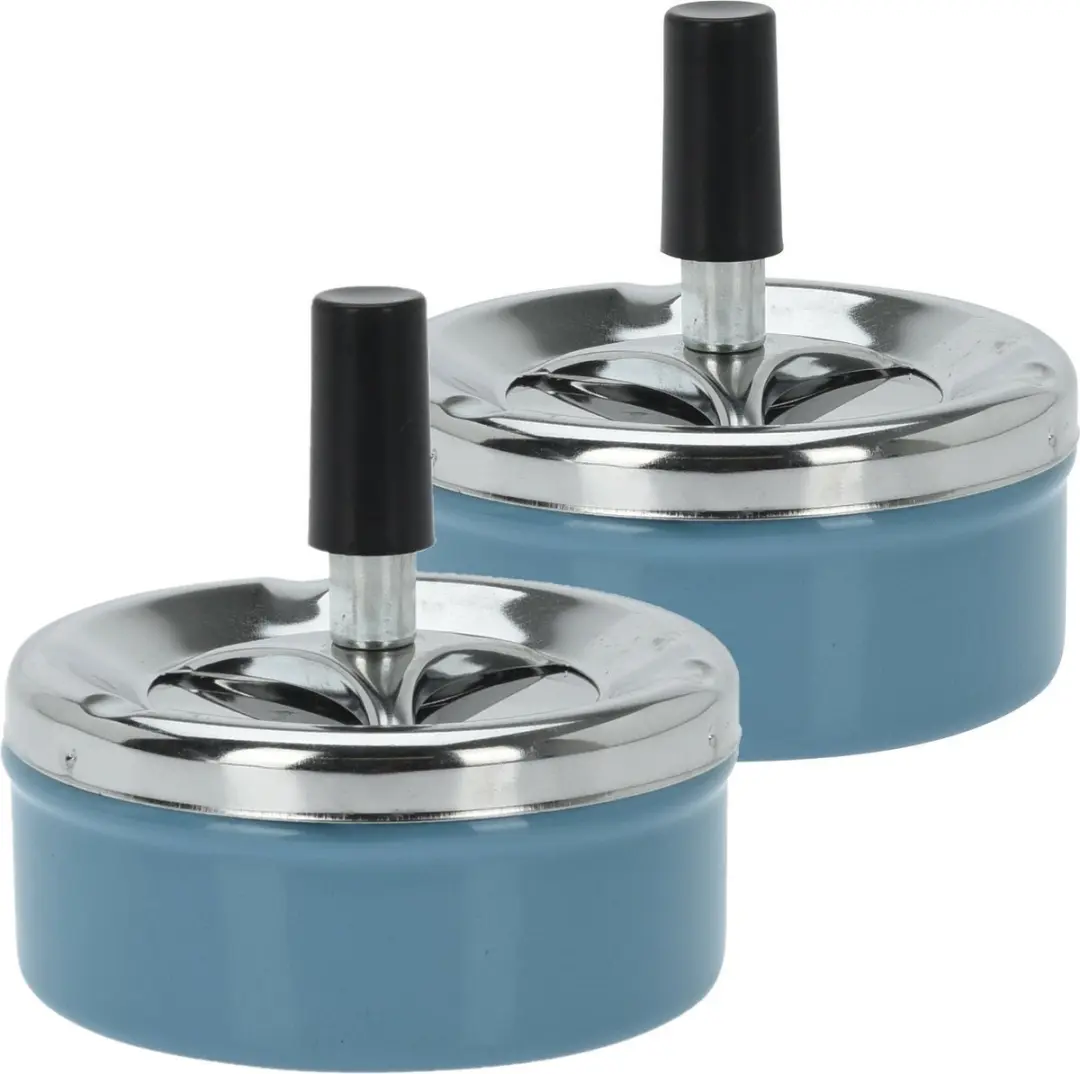 Excellent Houseware Tafel Asbak Blauw - 9x5cm
