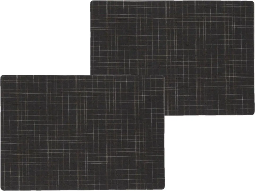Wicotex Placemats Liso - 4 Stuks - 30x43cm - Zwart