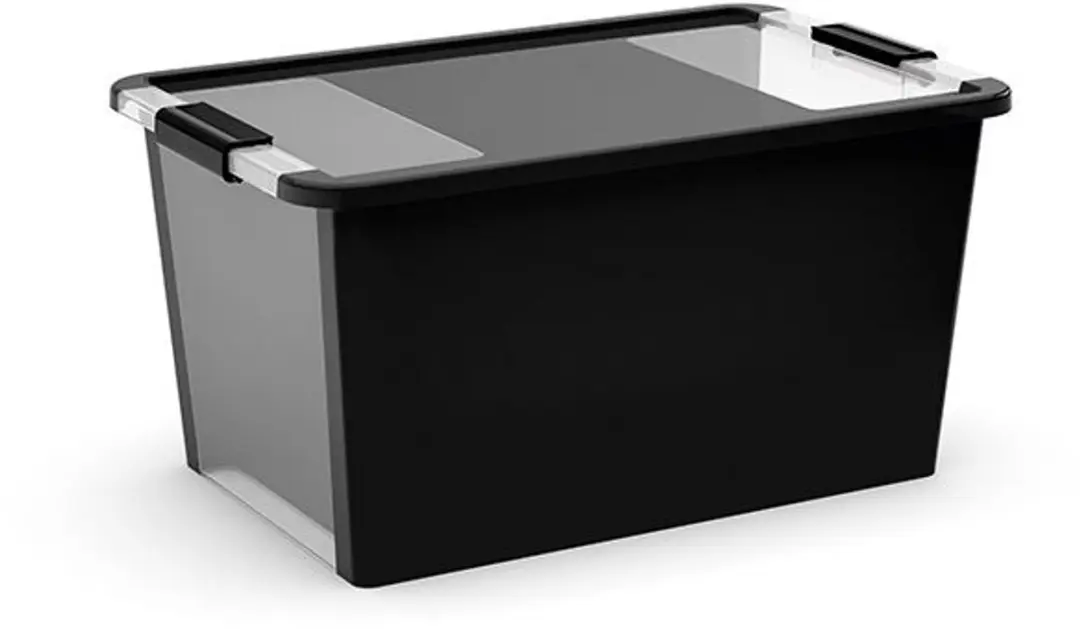 Curver Kis Opbergbox Bi Box L 40L - 55x35x28cm - Zwart/Transparant