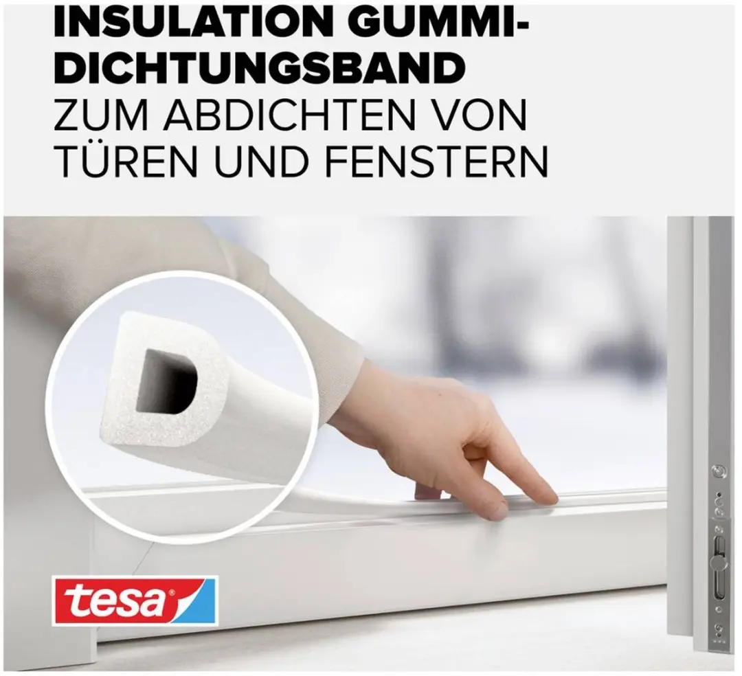 Tesa Tesamoll D-profiel Dichtingsstrip Wit 25m - afbeelding 6 van 6