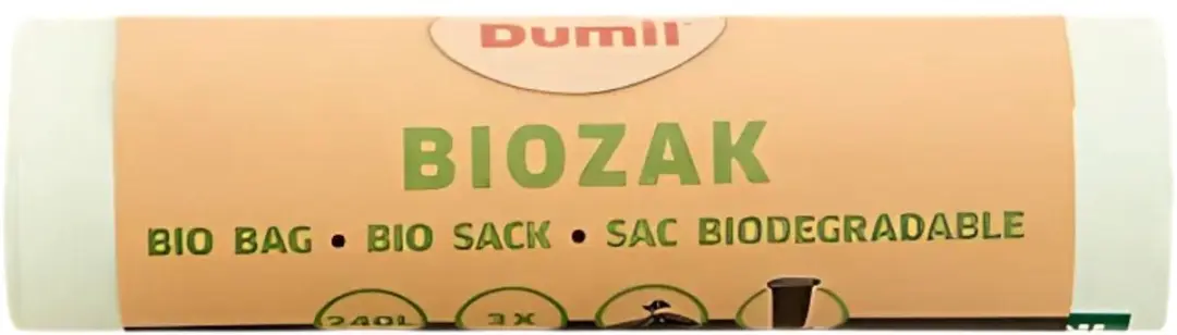 Dumil Biozak 240L Groene Composteerbare Afvalzakken - 20 Rollen