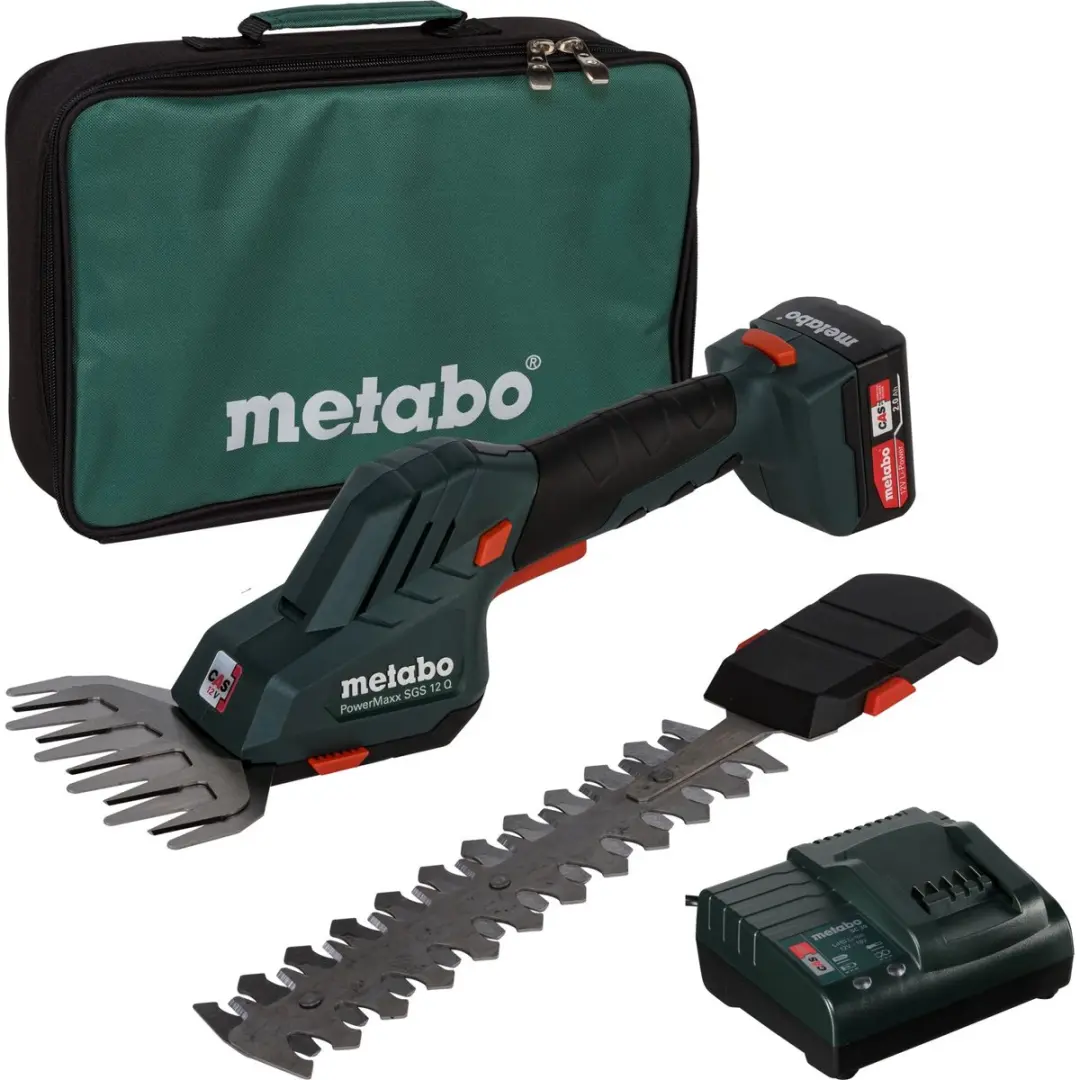Metabo PowerMaxx SGS 12 Q Accugras- en Buxusschaar 12V - 2.0Ah - met accu, lader en tas