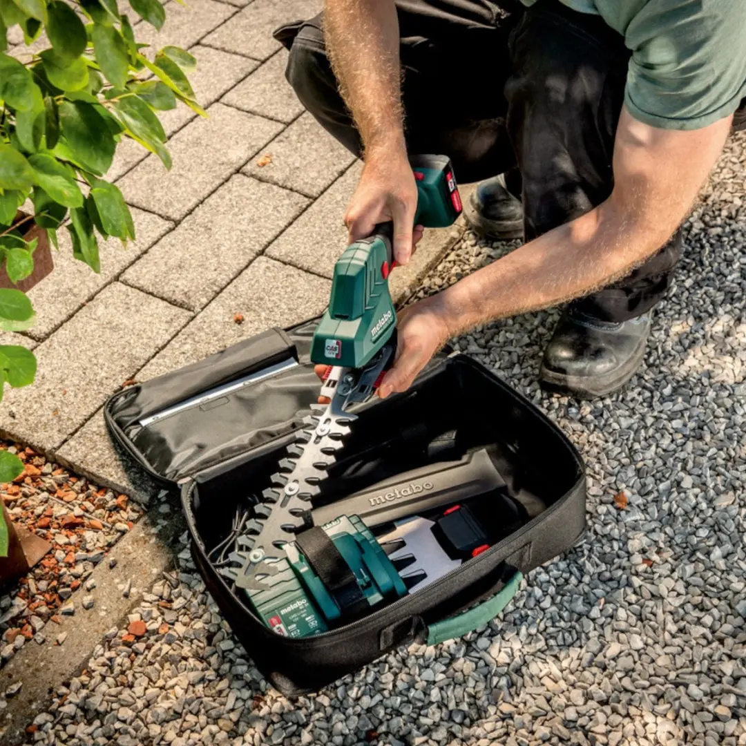 Metabo PowerMaxx SGS 12 Q Accugras- en Buxusschaar 12V - 2.0Ah - met accu, lader en tas - afbeelding 6 van 6