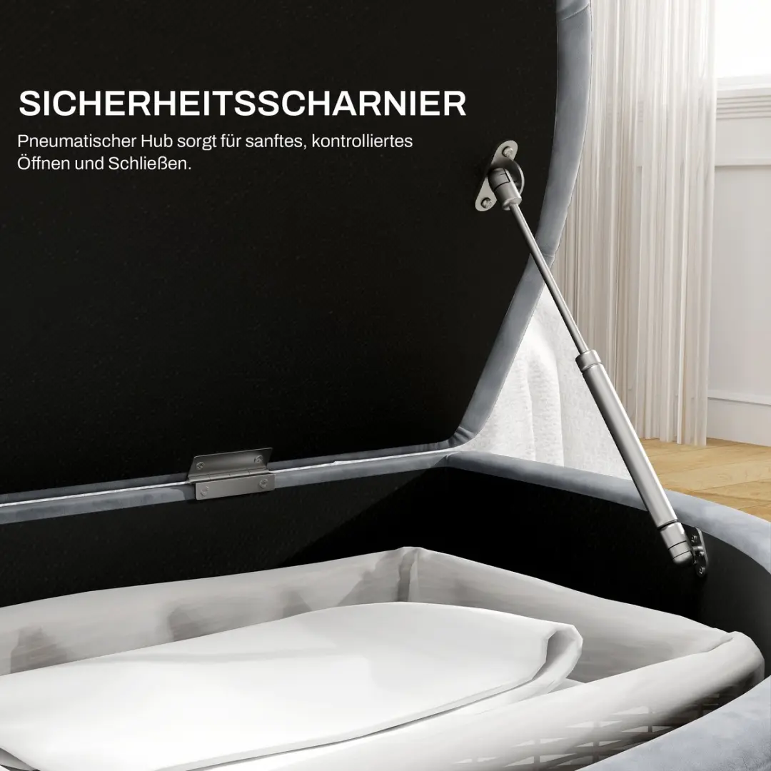 Homcom Sitzbank - 120x46x42cm - Donkergrijs