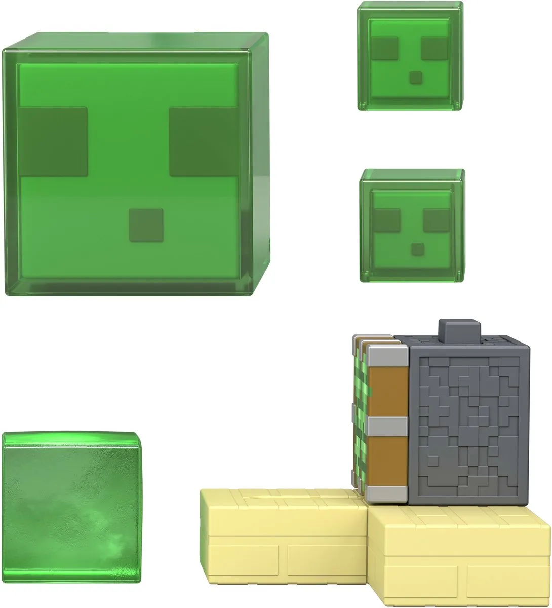 Mattel Minecraft Redstone Charged Sticky Piston Trap - Groene actiefiguur