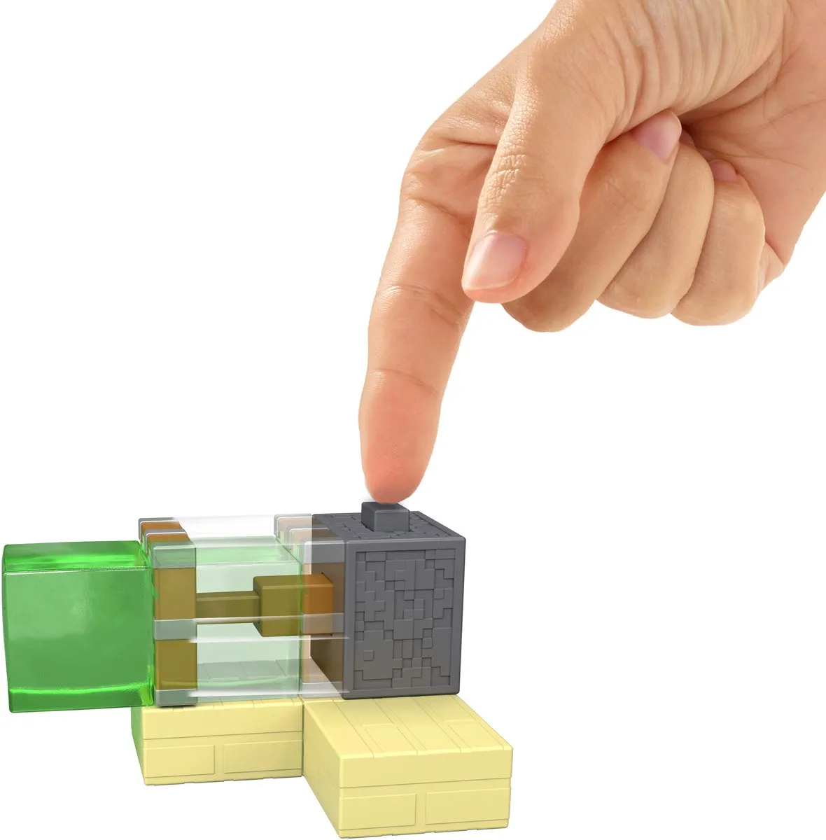 Mattel Minecraft Redstone Charged Sticky Piston Trap - Groene actiefiguur