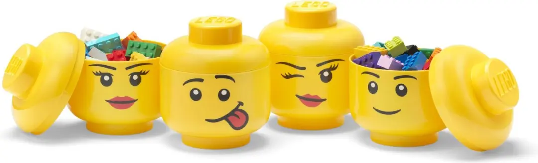 LEGO Opbergbox Mini Set 4 Stuks - Geel