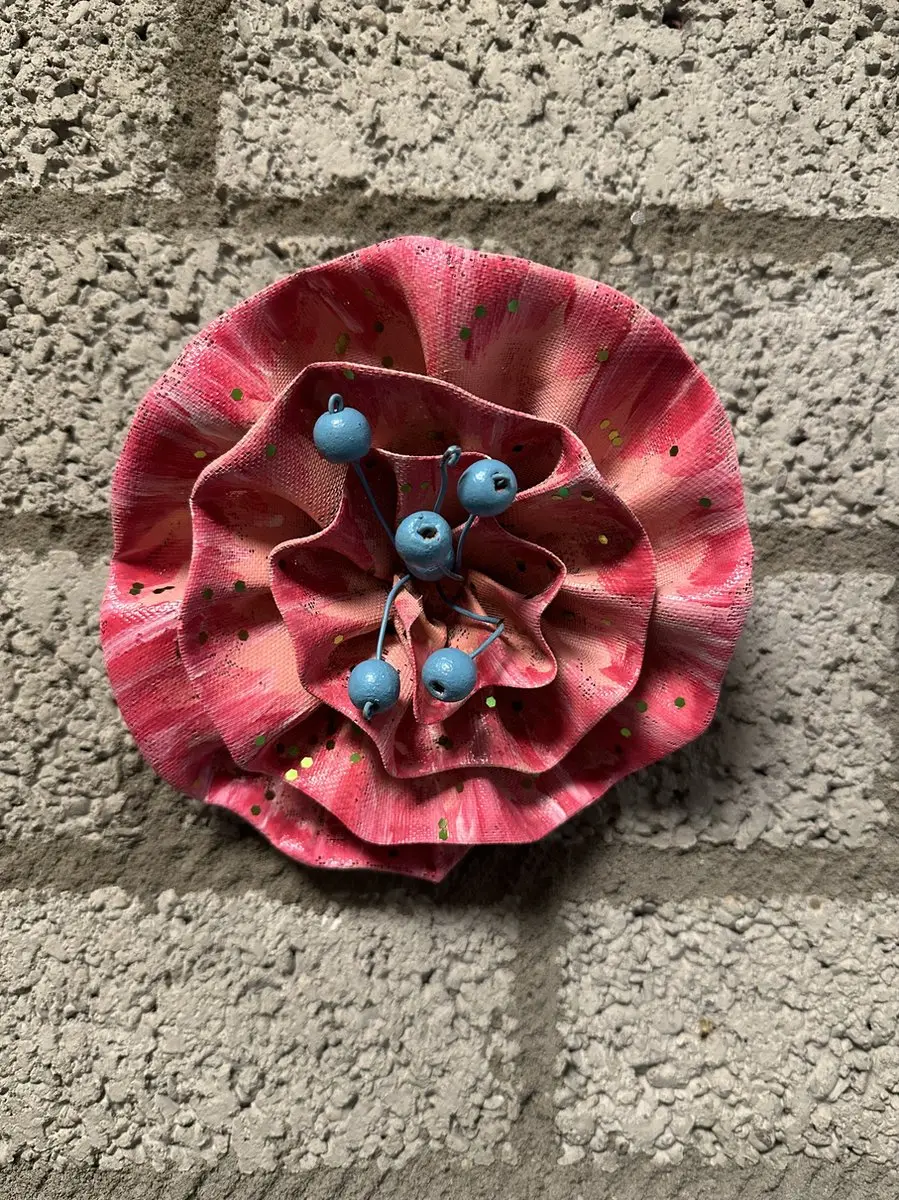 Impuls Metalen Bloem Wanddecoratie 18cm