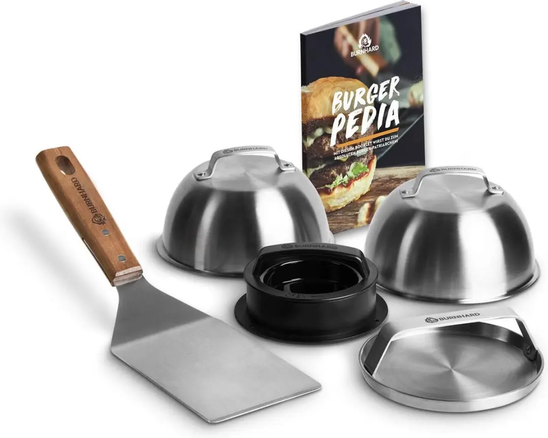 Burnhard Burger-Set RVS Smasher 6-delig