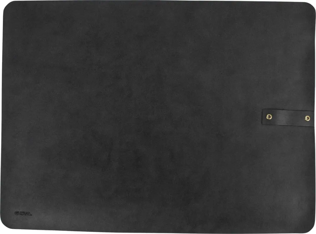 Gusta PU Leder Placemat Set 2-delig - 33cm - Zwart