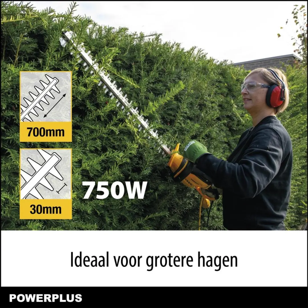 Powerplus POWXG20091 Elektrische Heggenschaar 750W - 700mm